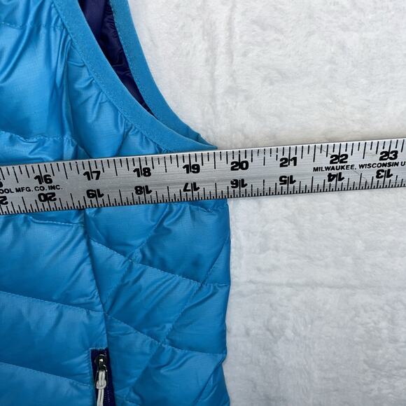 Patagonia Womens Goose Down Puffer Sweater Vest Jacket Sz L Howling Turquoise - Picture 10 of 11